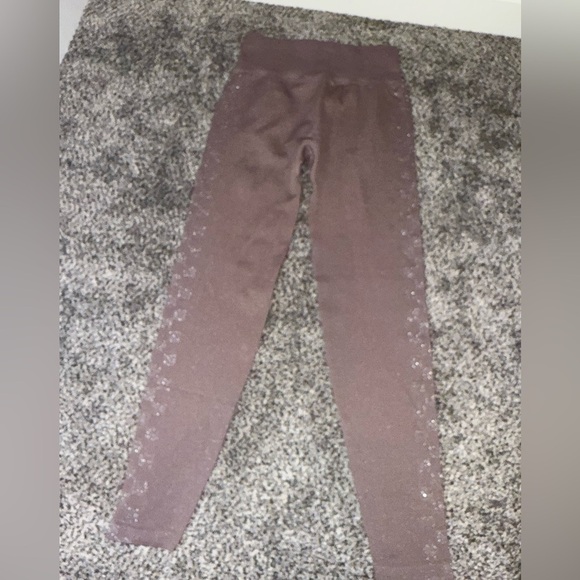 Pink shimmer leggings NWT - Picture 3 of 5